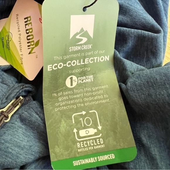 Yellowstone National Park 1/4 Zip Pullover Jacket Sueded Jersey Blue Size XL NWT - Picture 6 of 10